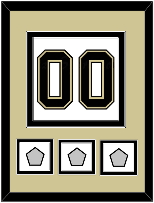 Pittsburgh Number (Back) & 3 Stanley Cup Champions Patches - Road White (2007-2016) - Signature Tier 3