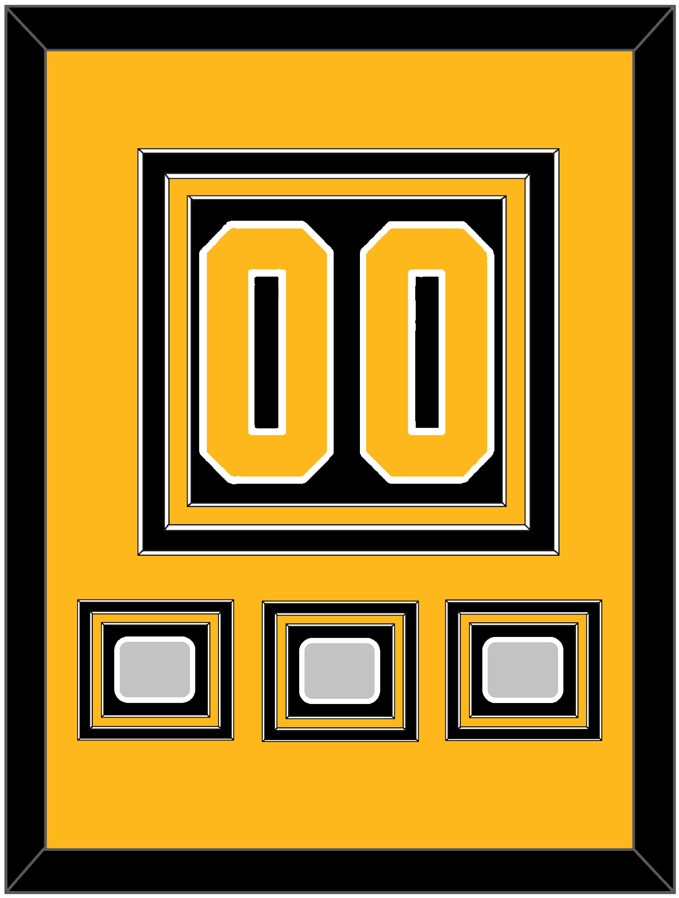 Pittsburgh Number (Back) & 3 Stanley Cup Champions Patches - Home Black - Premier Tier 3