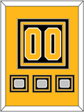 Pittsburgh Number (Back) & 3 Stanley Cup Finals Patches - Home Black - Triple Mat 3