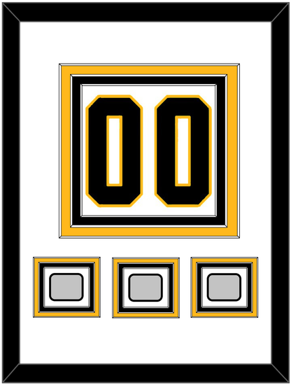 Pittsburgh Number (Back) & 3 Stanley Cup Finals Patches - Road White - Premier Tier 1