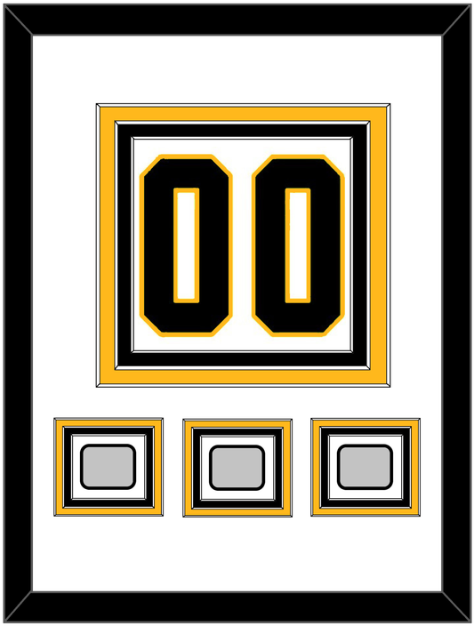 Pittsburgh Number (Back) & 3 Stanley Cup Finals Patches - Road White - Premier Tier 1