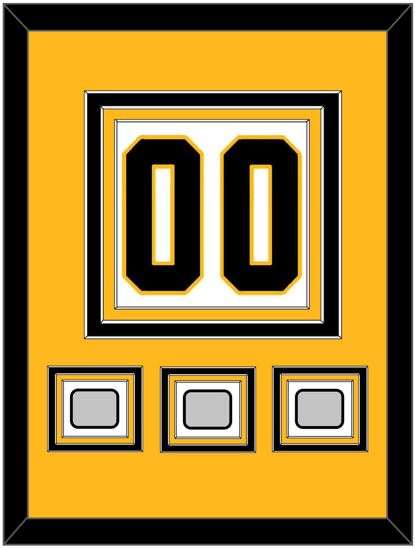 Pittsburgh Number (Back) & 3 Stanley Cup Finals Patches - Road White - Premier Tier 3