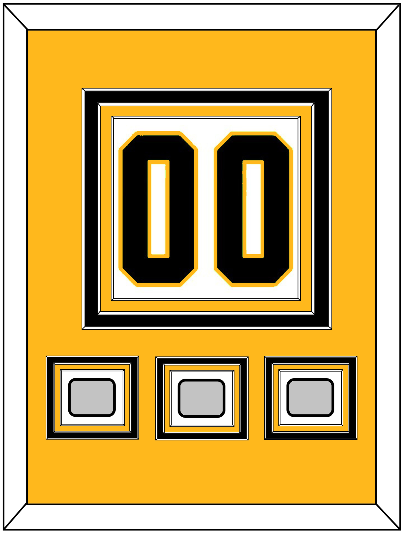 Pittsburgh Number (Back) & 3 Stanley Cup Finals Patches - Road White - Premier Tier 3