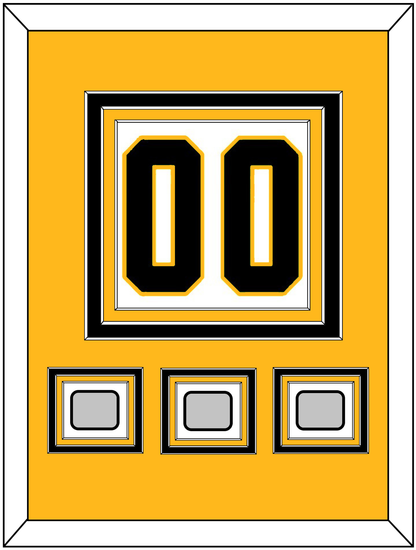 Pittsburgh Number (Back) & 3 Stanley Cup Finals Patches - Road White - Premier Tier 3