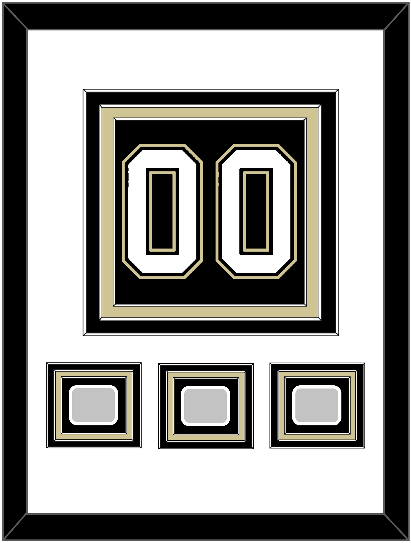 Pittsburgh Number (Back) & 3 Stanley Cup Champions Patches - Home Black (2007-2016)- Premier Tier 1