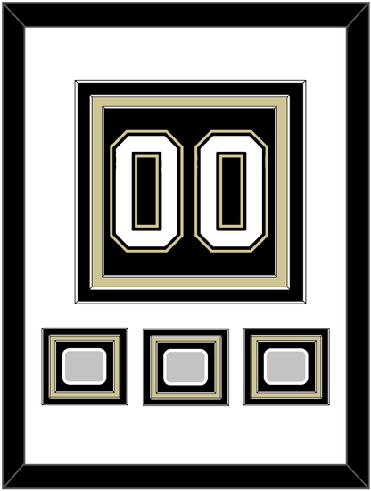Pittsburgh Number (Back) & 3 Stanley Cup Champions Patches - Home Black (2007-2016)- Premier Tier 1