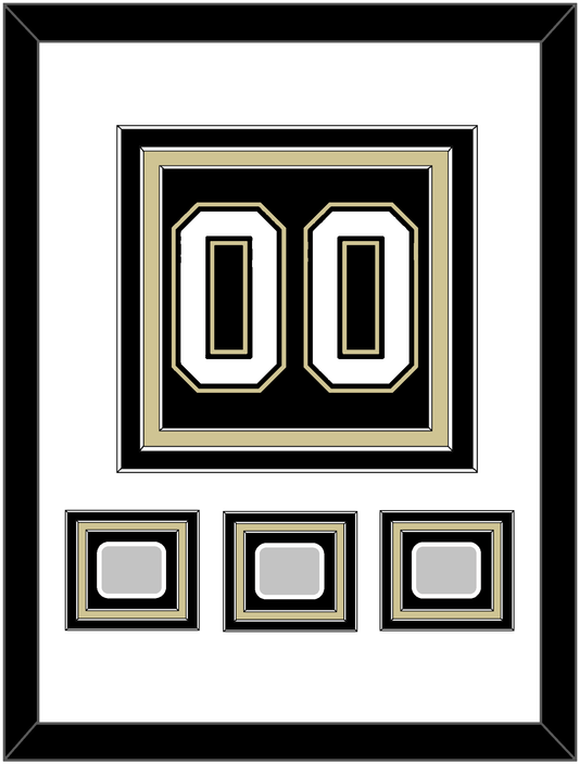 Pittsburgh Number (Back) & 3 Stanley Cup Champions Patches - Home Black (2007-2016)- Premier Tier 1