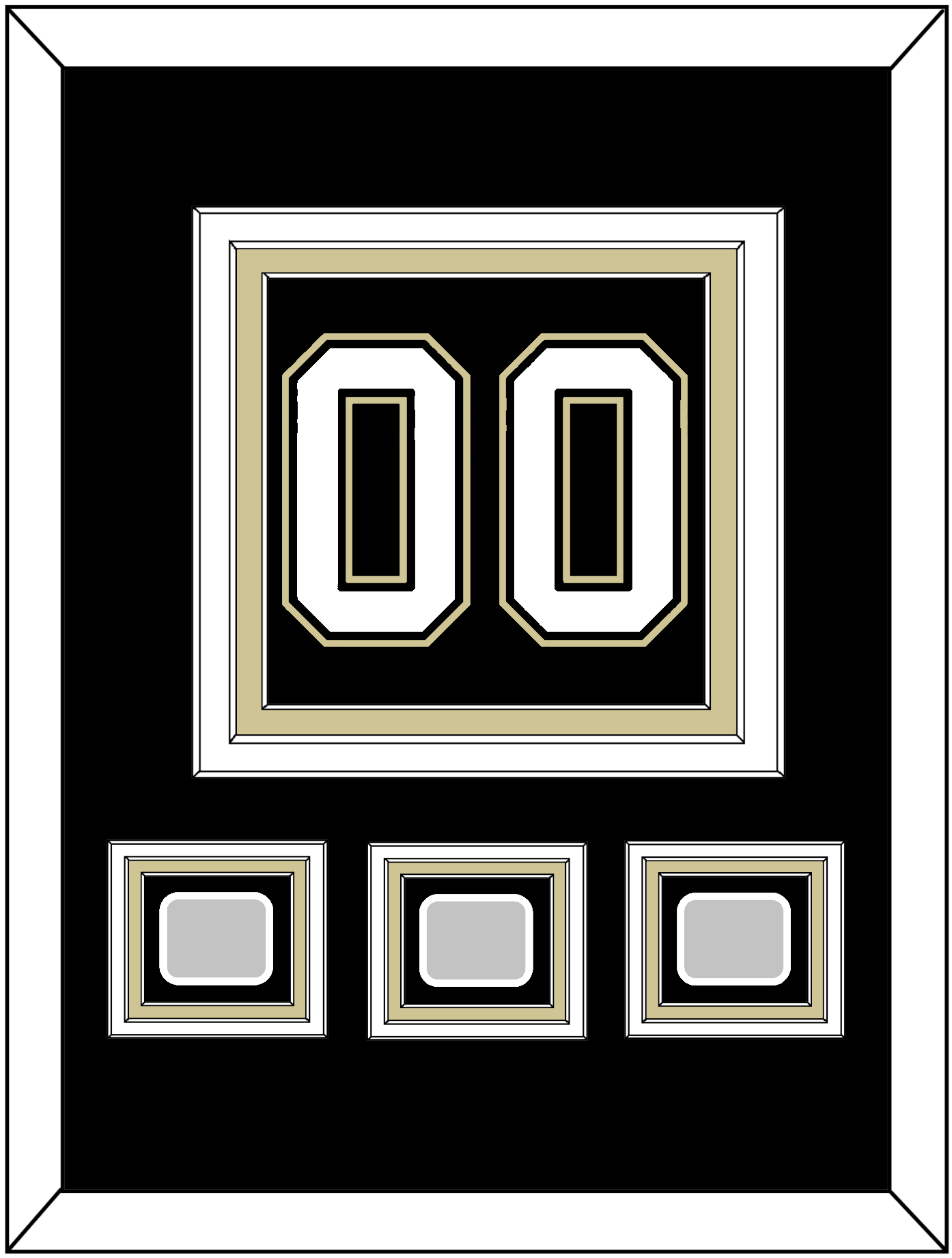 Pittsburgh Number (Back) & 3 Stanley Cup Finals Patches - Home Black (2007-2016) - Premier Tier 2