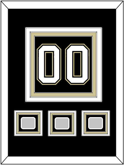 Pittsburgh Number (Back) & 3 Stanley Cup Finals Patches - Home Black (2007-2016) - Premier Tier 2
