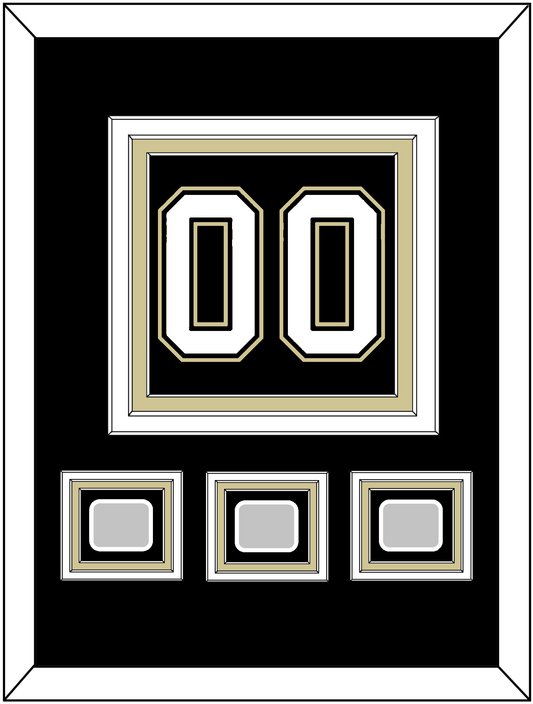 Pittsburgh Number (Back) & 3 Stanley Cup Champions Patches - Home Black (2007-2016)- Premier Tier 2