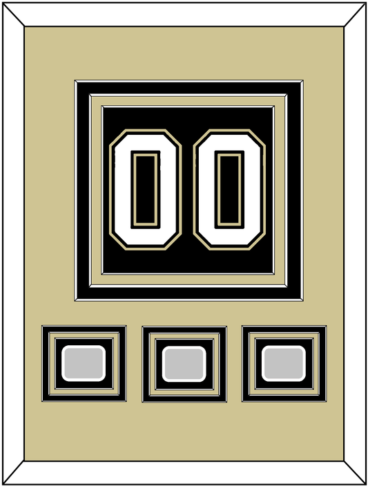 Pittsburgh Number (Back) & 3 Stanley Cup Champions Patches - Home Black (2007-2016)- Premier Tier 3
