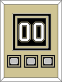 Pittsburgh Number (Back) & 3 Stanley Cup Finals Patches - Home Black (2007-2016) - Triple Mat 3