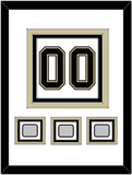 Pittsburgh Number (Back) & 3 Stanley Cup Champions Patches - Road White (2007-2016)- Triple Mat 1