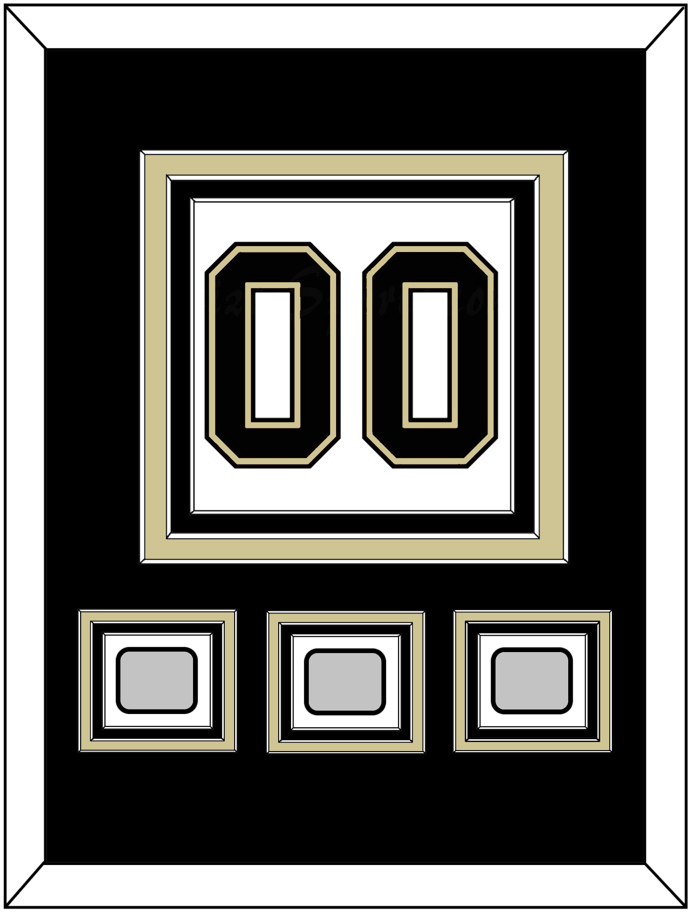 Pittsburgh Number (Back) & 3 Stanley Cup Finals Patches - Road White (2007-2016) - Premier Tier 2