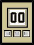 Pittsburgh Number (Back) & 3 Stanley Cup Finals Patches - Road White (2007-2016) - Triple Mat 3