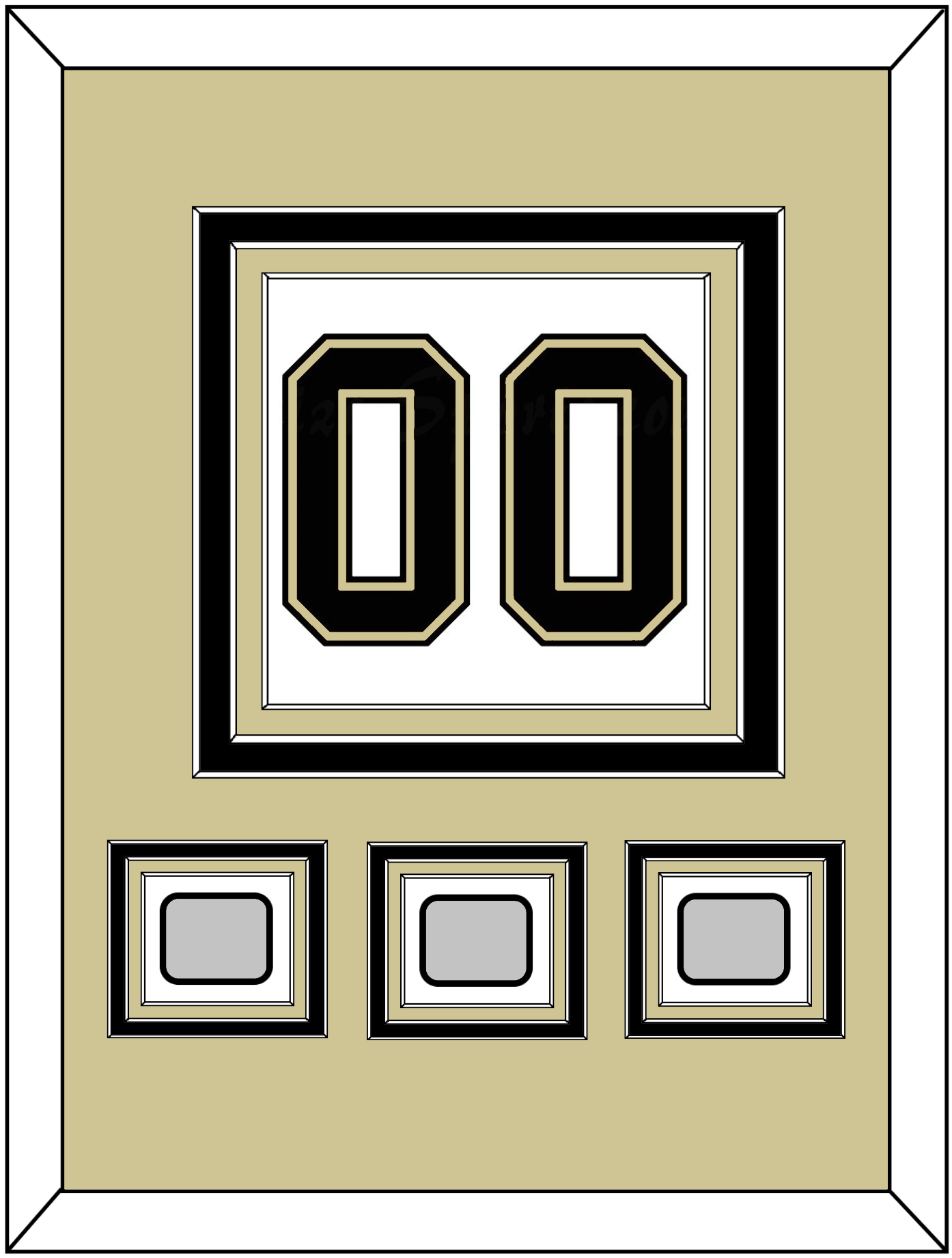 Pittsburgh Number (Back) & 3 Stanley Cup Finals Patches - Road White (2007-2016) - Premier Tier 3