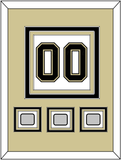 Pittsburgh Number (Back) & 3 Stanley Cup Finals Patches - Road White (2007-2016) - Triple Mat 3