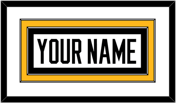 Pittsburgh Nameplate - Home White (1988-1992) - Double Mat 1