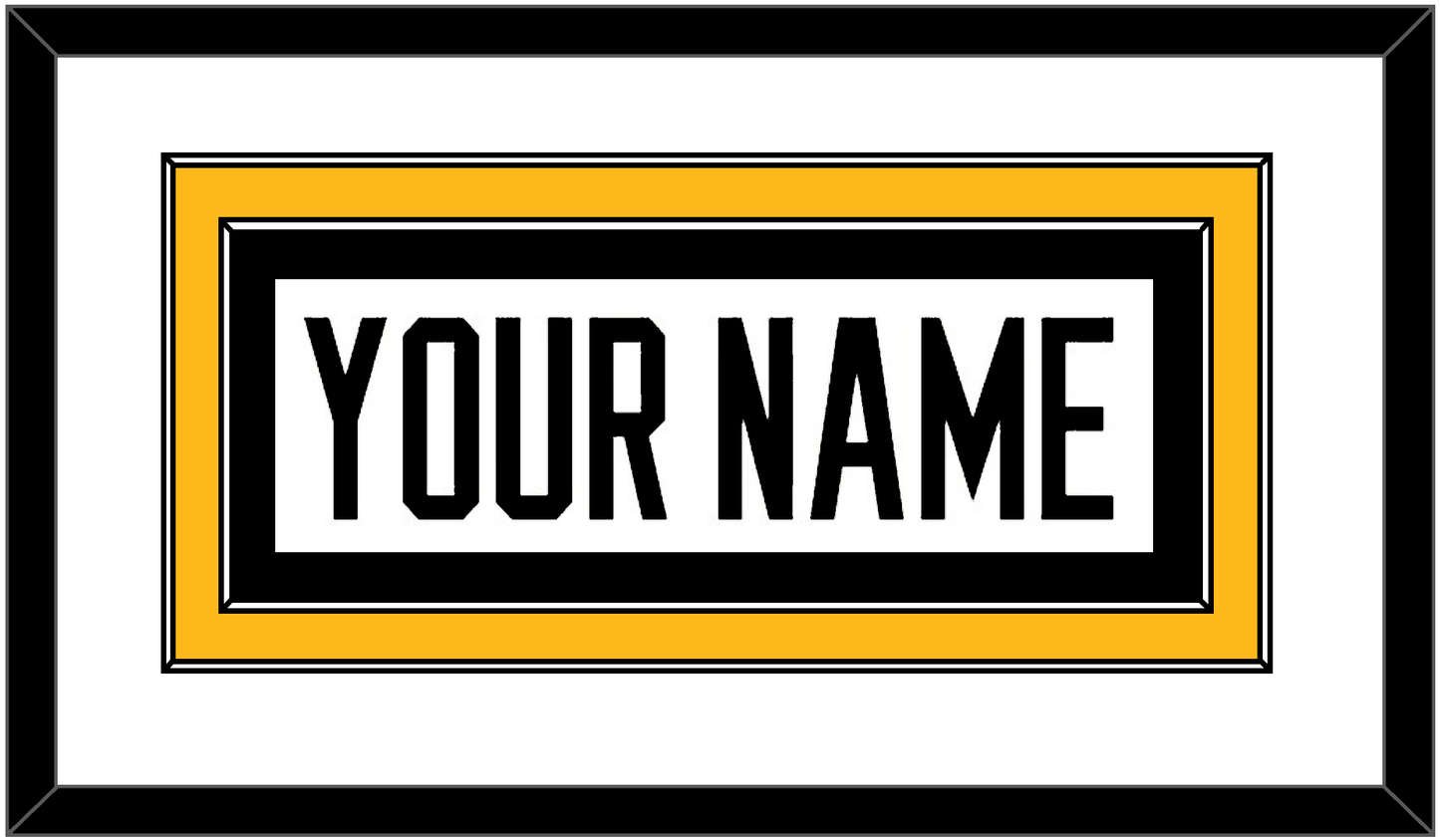 Pittsburgh Nameplate - Road White - Signature Tier 1