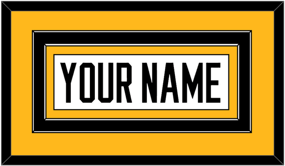 Pittsburgh Nameplate - Home White (1988-1992) - Double Mat 2