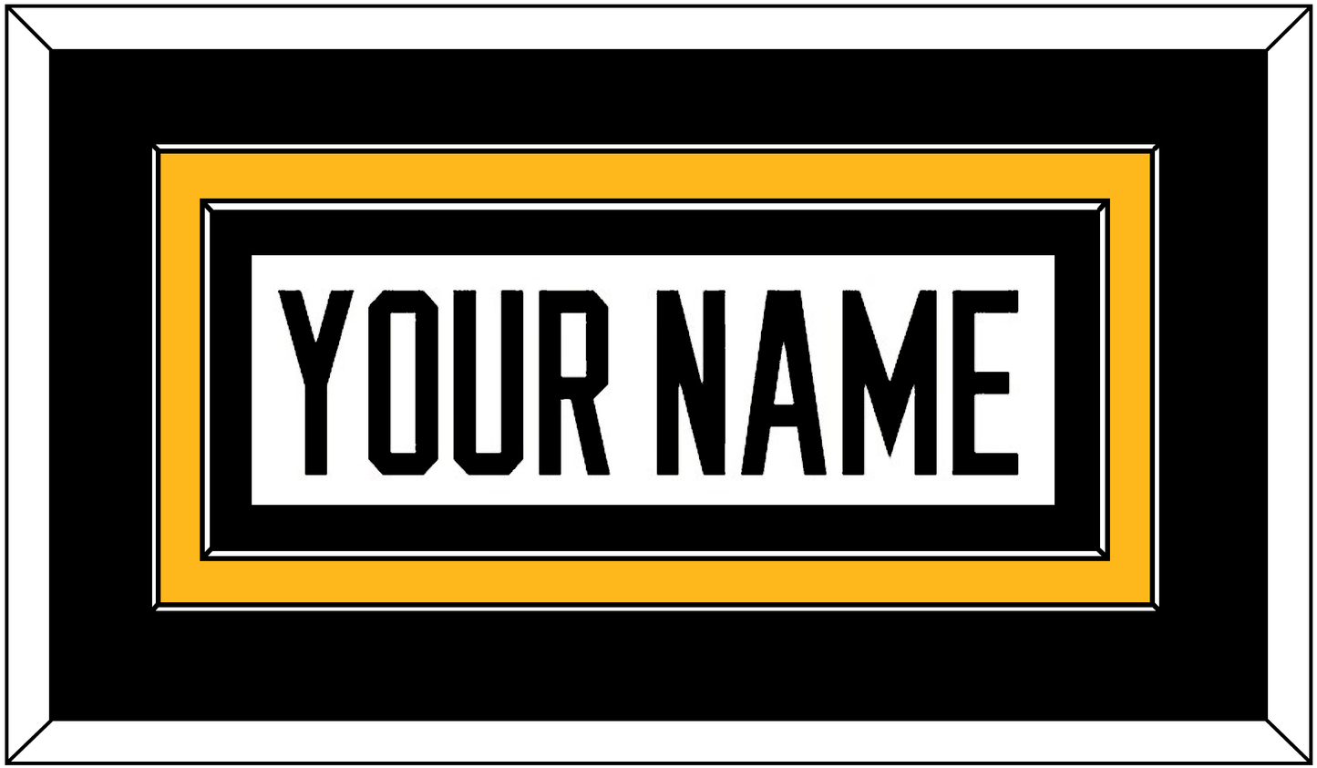Pittsburgh Nameplate - Road White - Signature Tier 3