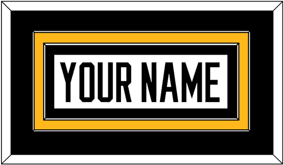 Pittsburgh Nameplate - Reverse Retro White (2020-2021) - Double Mat 3