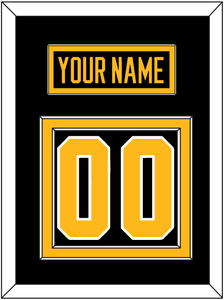 Pittsburgh Nameplate & Number (Back) - Home Black - Double Mat 2