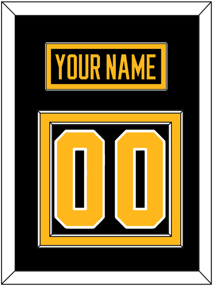 Pittsburgh Nameplate & Number (Back) - Alternate Black (2021-2025) - Signature Tier 2