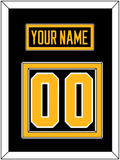 Pittsburgh Nameplate & Number (Back) - Alternate Black - Double Mat 2