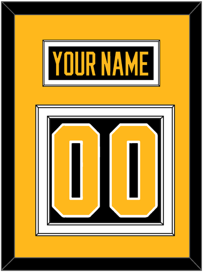 Pittsburgh Nameplate & Number (Back) - Home Black - Signature Tier 3