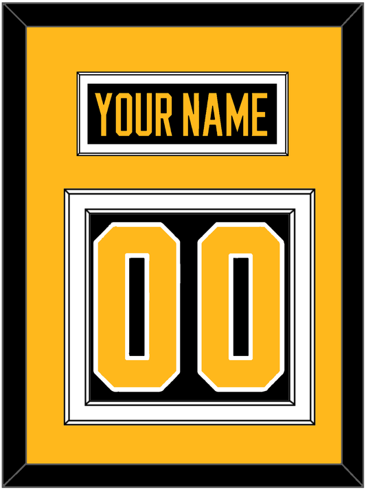 Pittsburgh Nameplate & Number (Back) - Alternate Black (2021-2025) - Signature Tier 3