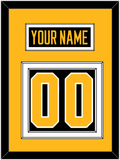 Pittsburgh Nameplate & Number (Back) - Alternate Black - Double Mat 3