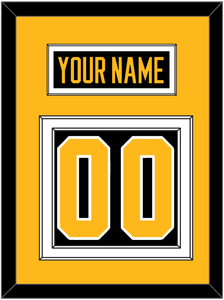 Pittsburgh Nameplate & Number (Back) - Home Black - Double Mat 3