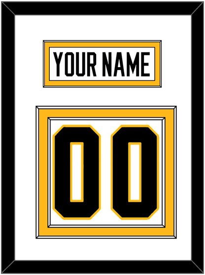 Pittsburgh Nameplate & Number (Back) - Road White - Signature Tier 1