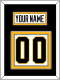 Pittsburgh Nameplate & Number (Back) - Road White - Double Mat 2