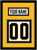 Pittsburgh Nameplate & Number (Back) - Home White (1988-1992) - Double Mat 3