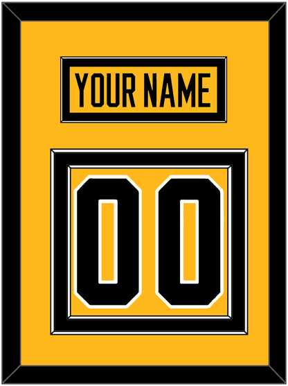 Pittsburgh Nameplate & Number (Back) - Alternate Gold (2018-2021) - Signature Tier 2