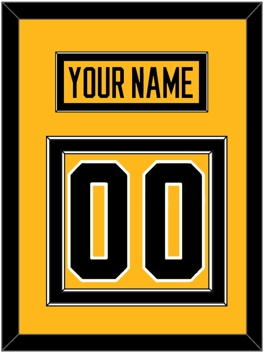 Pittsburgh Nameplate & Number (Back) - Alternate Gold (2018-2021) - Signature Tier 2