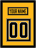 Pittsburgh Nameplate & Number (Back) - Alternate Gold (2018-2021) - Double Mat 2