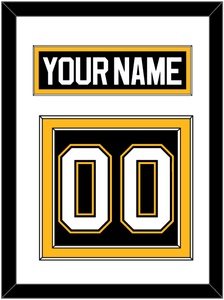 Pittsburgh Nameplate & Number (Back) - Road/Alternate Black (1995-2002) - Double Mat 1