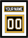 Pittsburgh Nameplate & Number (Back) - Road/Alternate Black (1995-2002) - Double Mat 1