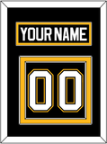 Pittsburgh Nameplate & Number (Back) - Road/Alternate Black (1995-2002) - Double Mat 2