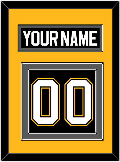 Pittsburgh Nameplate & Number (Back) - Road/Alternate Black (1995-2002) - Signature Tier 3