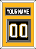 Pittsburgh Nameplate & Number (Back) - Road/Alternate Black (1995-2002) - Double Mat 3