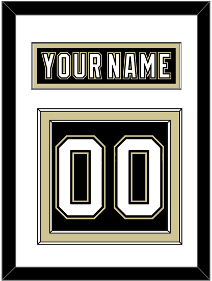 Pittsburgh Nameplate & Number (Back) - Home Black (2007-2016) - Signature Tier 1
