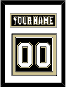 Pittsburgh Nameplate & Number (Back) - Home Black (2007-2016) - Double Mat 1