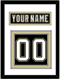 Pittsburgh Nameplate & Number (Back) - Black Jersey (2000-2007) - Double Mat 1