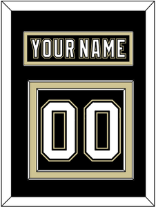 Pittsburgh Nameplate & Number (Back) - Black Jersey (2000-2007) - Double Mat 2