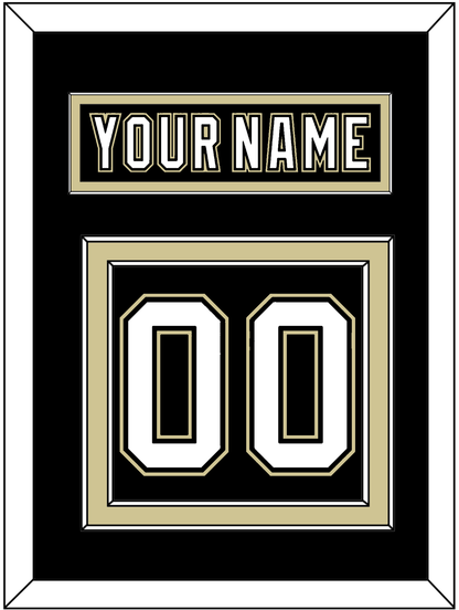 Pittsburgh Nameplate & Number (Back) - Home Black (2007-2016) - Signature Tier 2