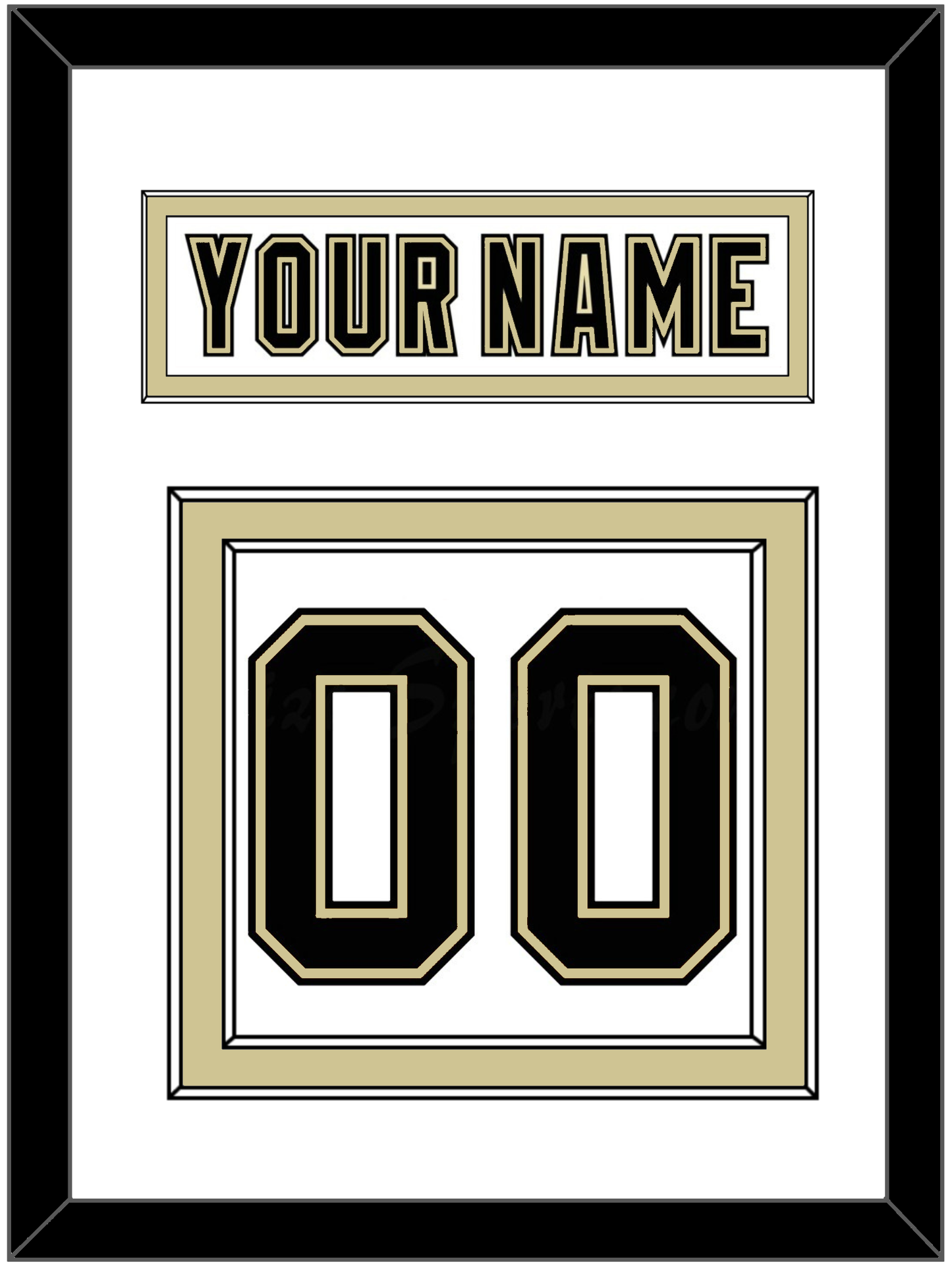 Pittsburgh Nameplate & Number (Back) - White Jersey (2002-2007) - Signature Tier 1